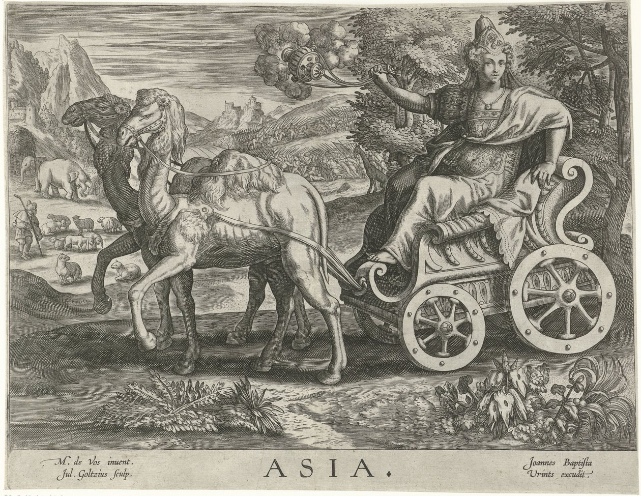 Azië door Julius Goltzius