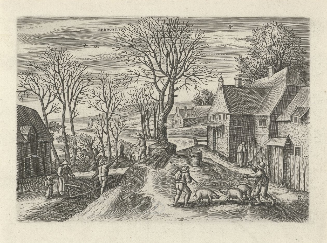 Februari door Julius Goltzius