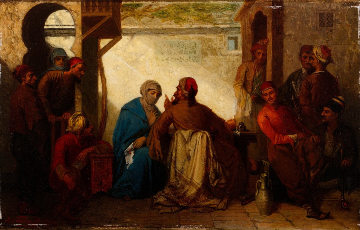 De schrijver door Julius Joseph Gaspard Starck