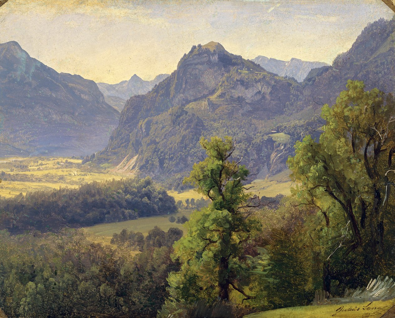Het Inntal bij Brannenburg door Julius Lange