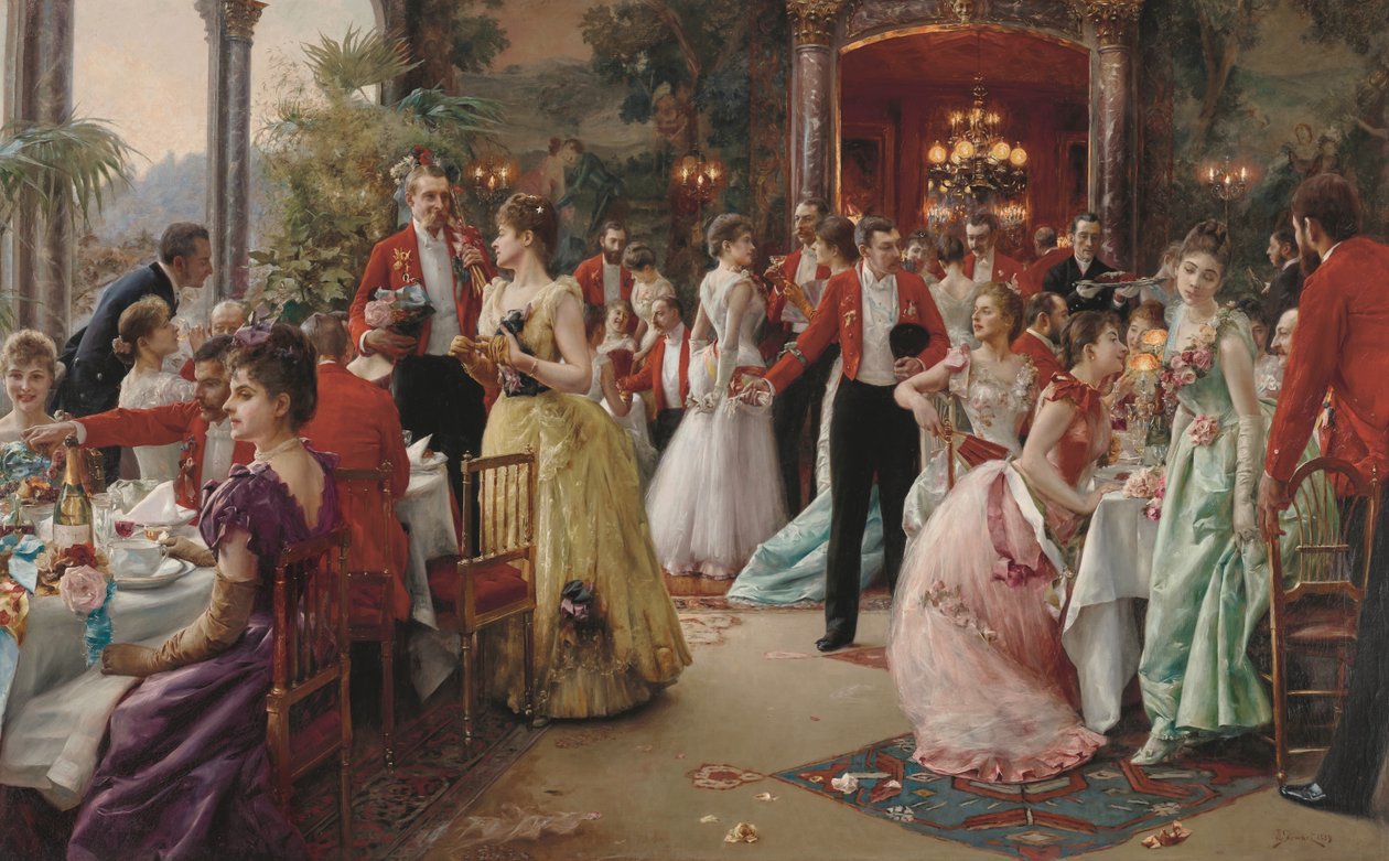 Het Jachtmaal door Julius Leblanc Stewart