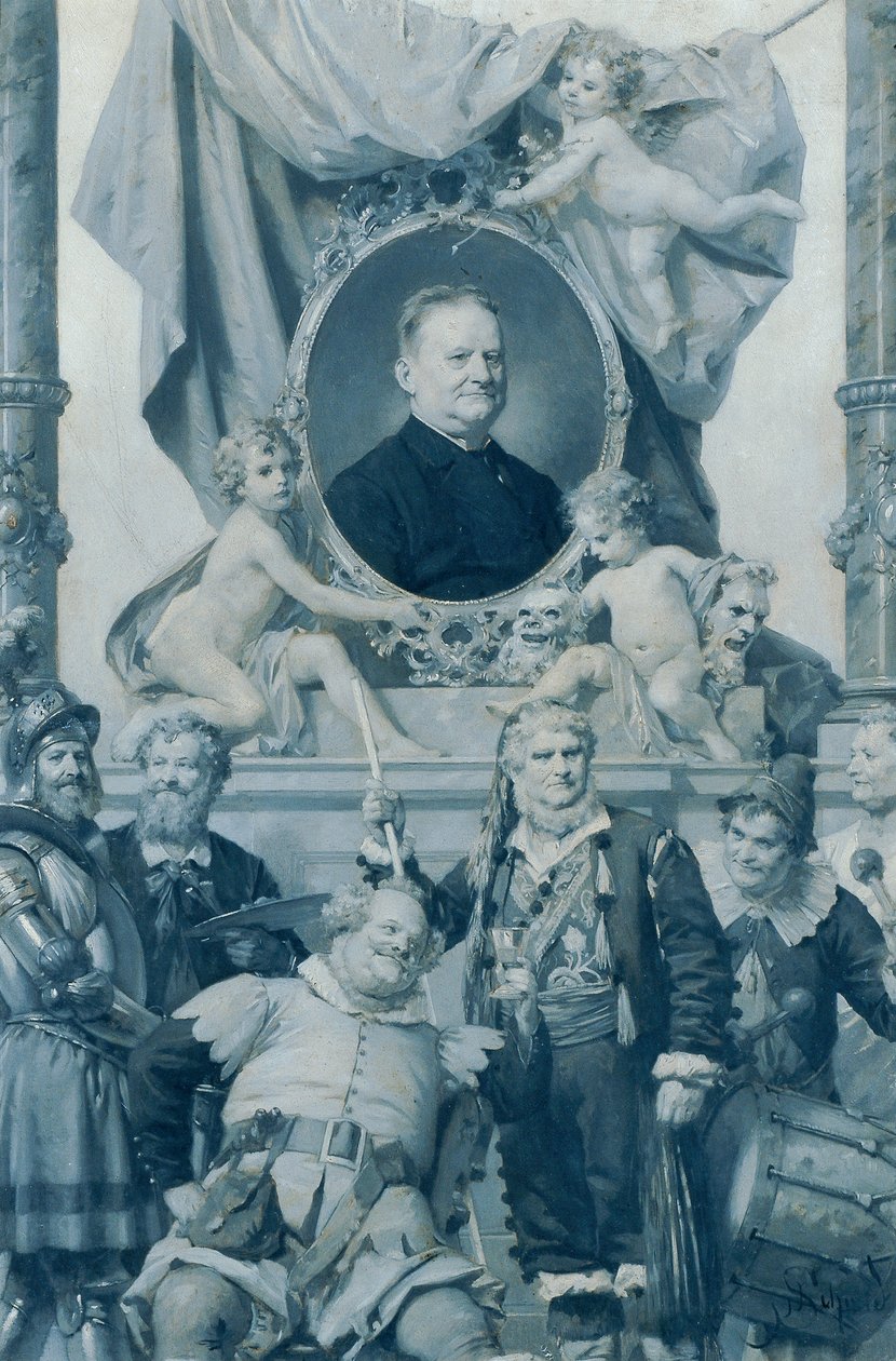 De Burgtheater-acteur Bernhard Baumeister door Julius Schmid