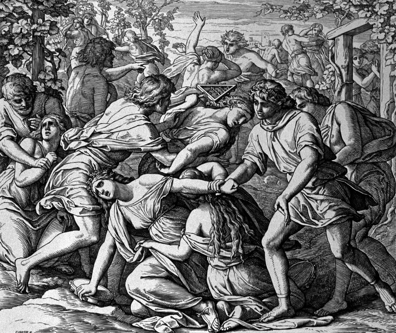 Ontvoering van de dochters van Israël door Julius Schnorr von Carolsfeld