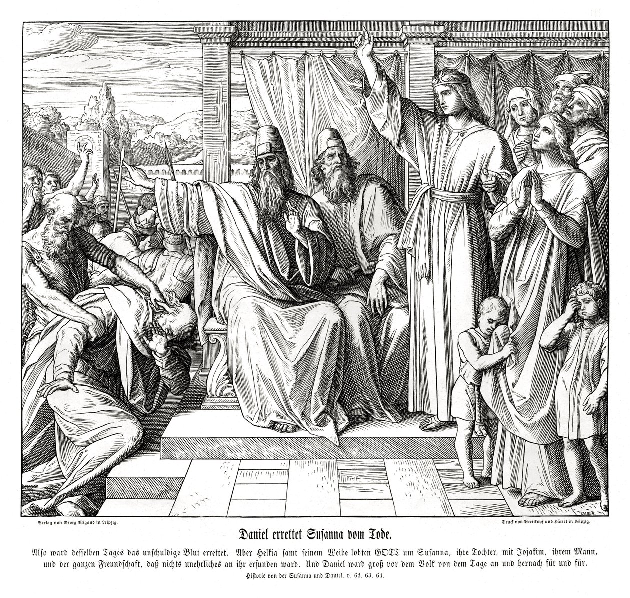 Daniel spaart het leven van Susanna, Susanna en Daniel door Julius Schnorr von Carolsfeld