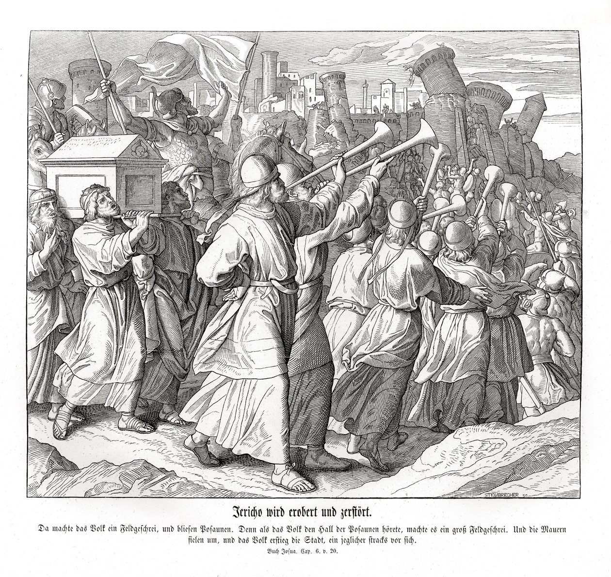 Val van Jericho, Jozua door Julius Schnorr von Carolsfeld