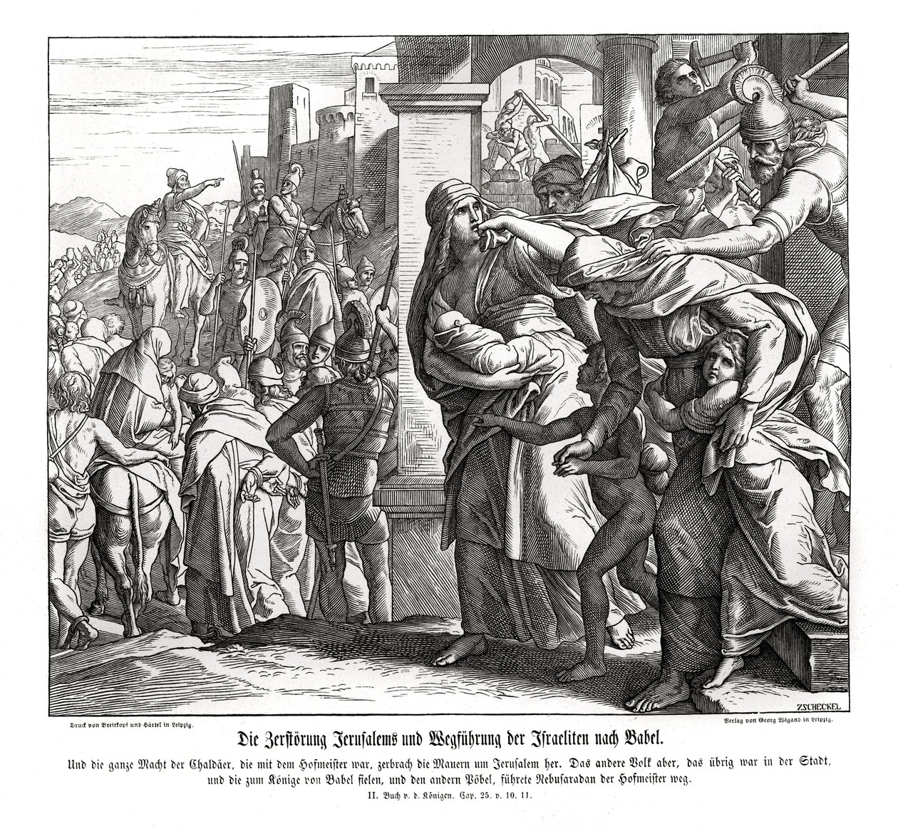 Val van Jeruzalem, 2 Koningen door Julius Schnorr von Carolsfeld