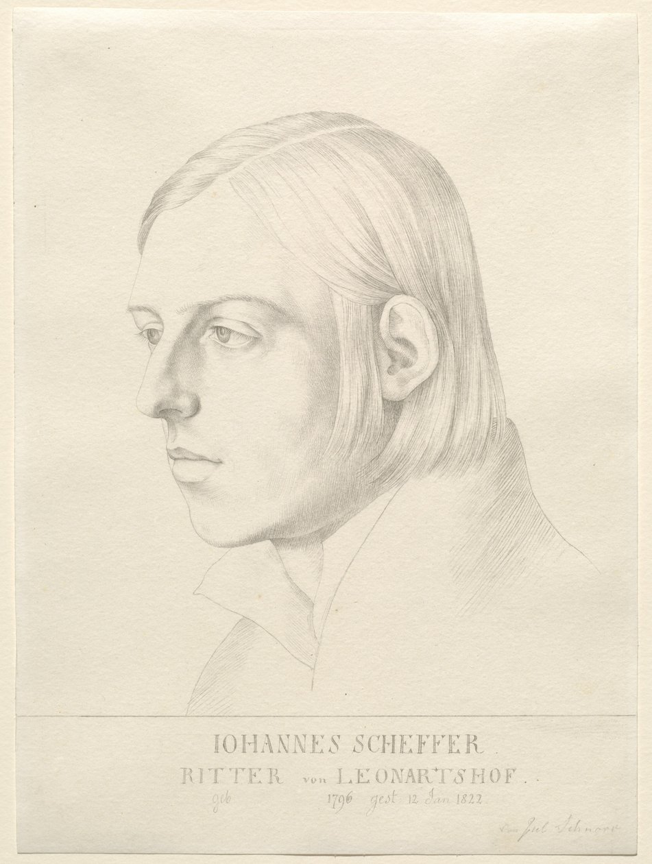 Johann Evangelist Scheffer von Leonhardshoff door Julius Schnorr von Carolsfeld