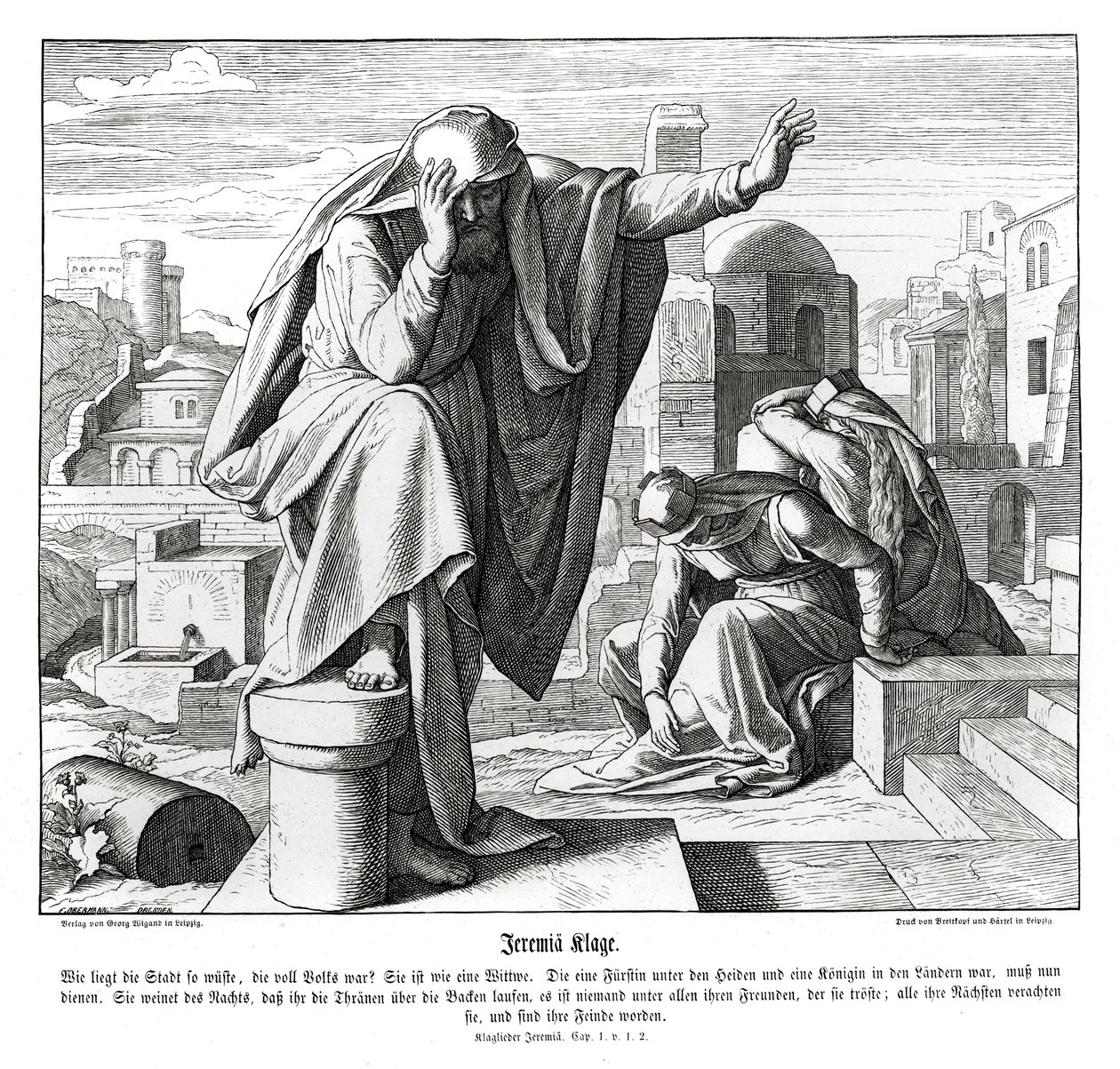 Klaagliederen door Julius Schnorr von Carolsfeld