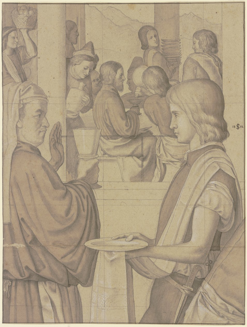 Bruiloft te Kana door Julius Schnorr von Carolsfeld