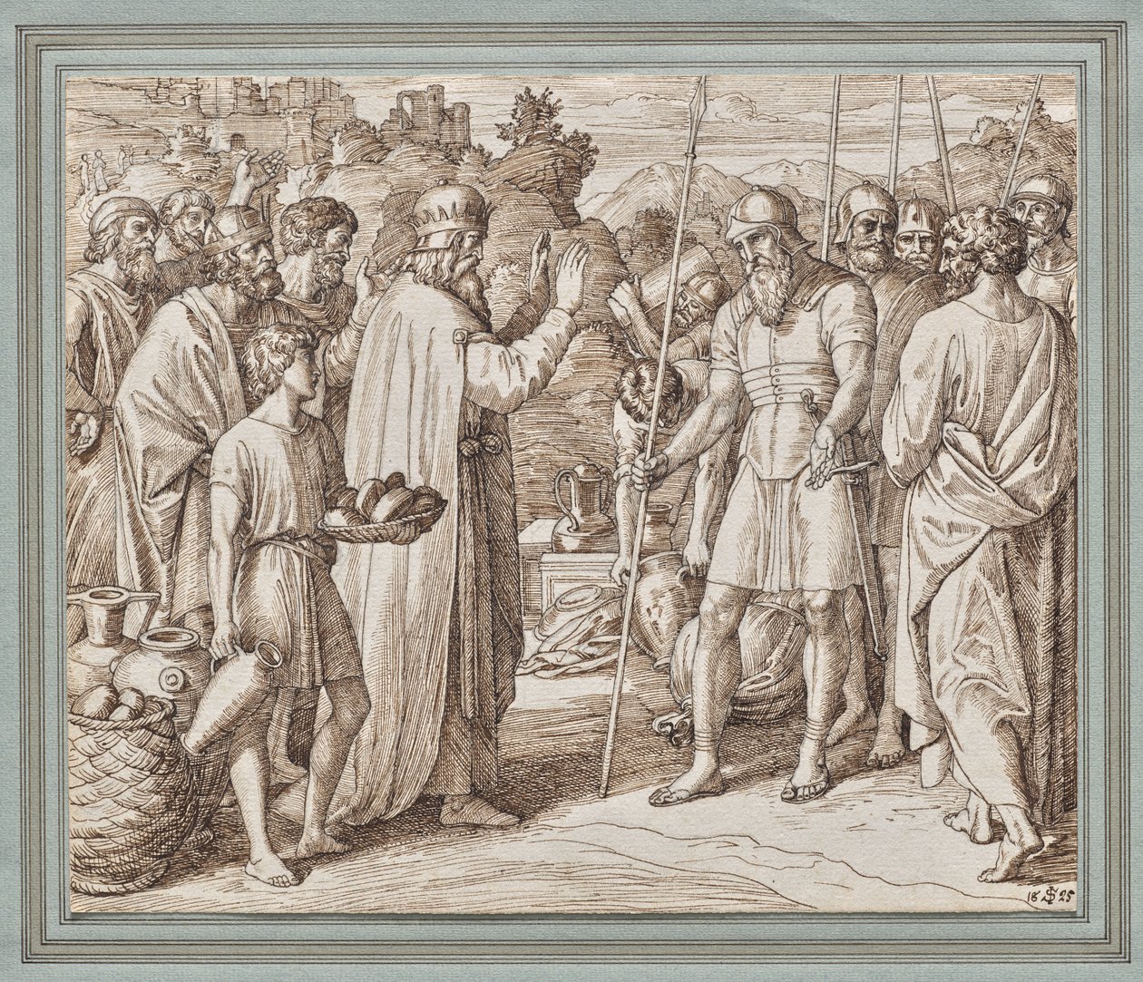 Melchisedek zegent Abraham door Julius Schnorr von Carolsfeld