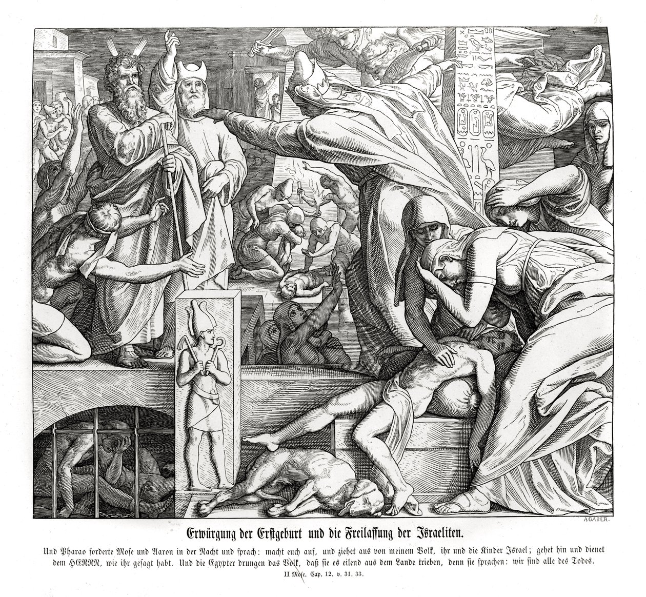 Pesach, Exodus door Julius Schnorr von Carolsfeld