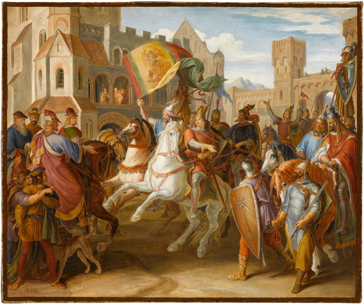 Siegfrieds zegevierende terugkeer door Julius Schnorr von Carolsfeld