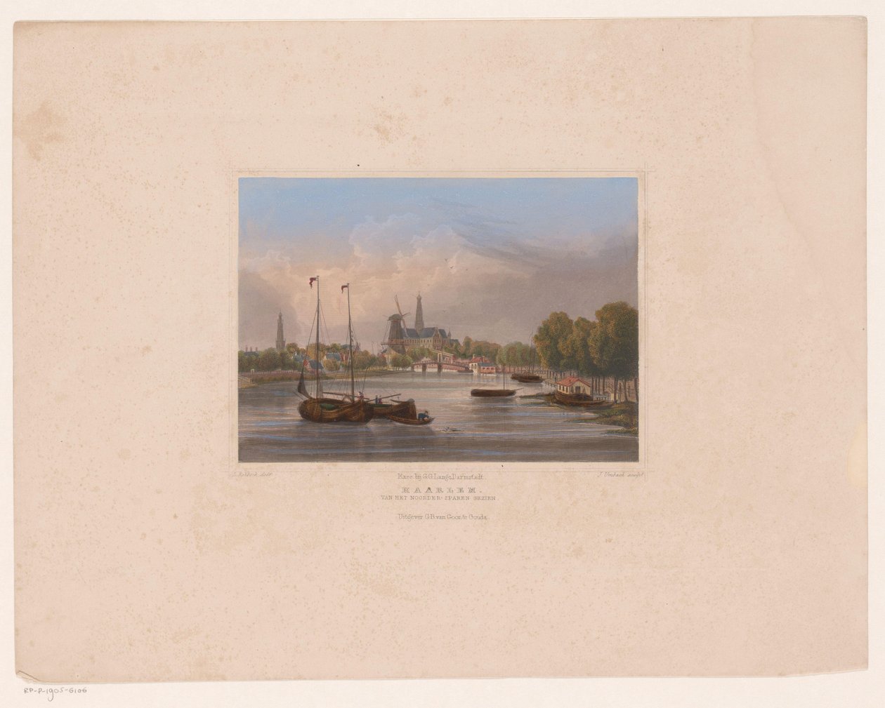 Gezicht op Haarlem door Julius Umbach