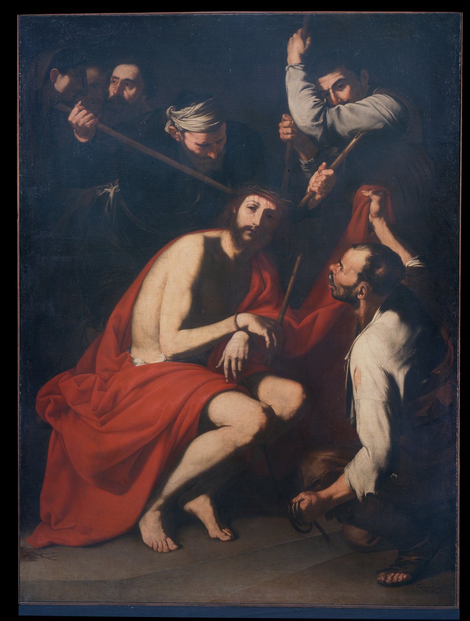 Christus bespot en gekroond met doornen, ca. 1638 door Jusepe de Ribera