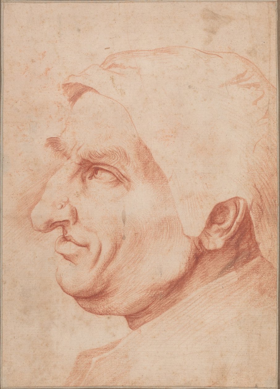 Hoofd van een man door Jusepe de Ribera