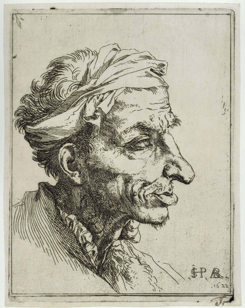 Kleine groteske kop door Jusepe de Ribera