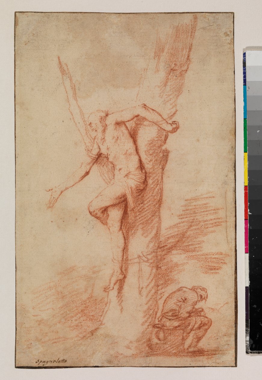 Man vastgebonden aan een boom, en een figuur rustend, 1630-35 door Jusepe de Ribera