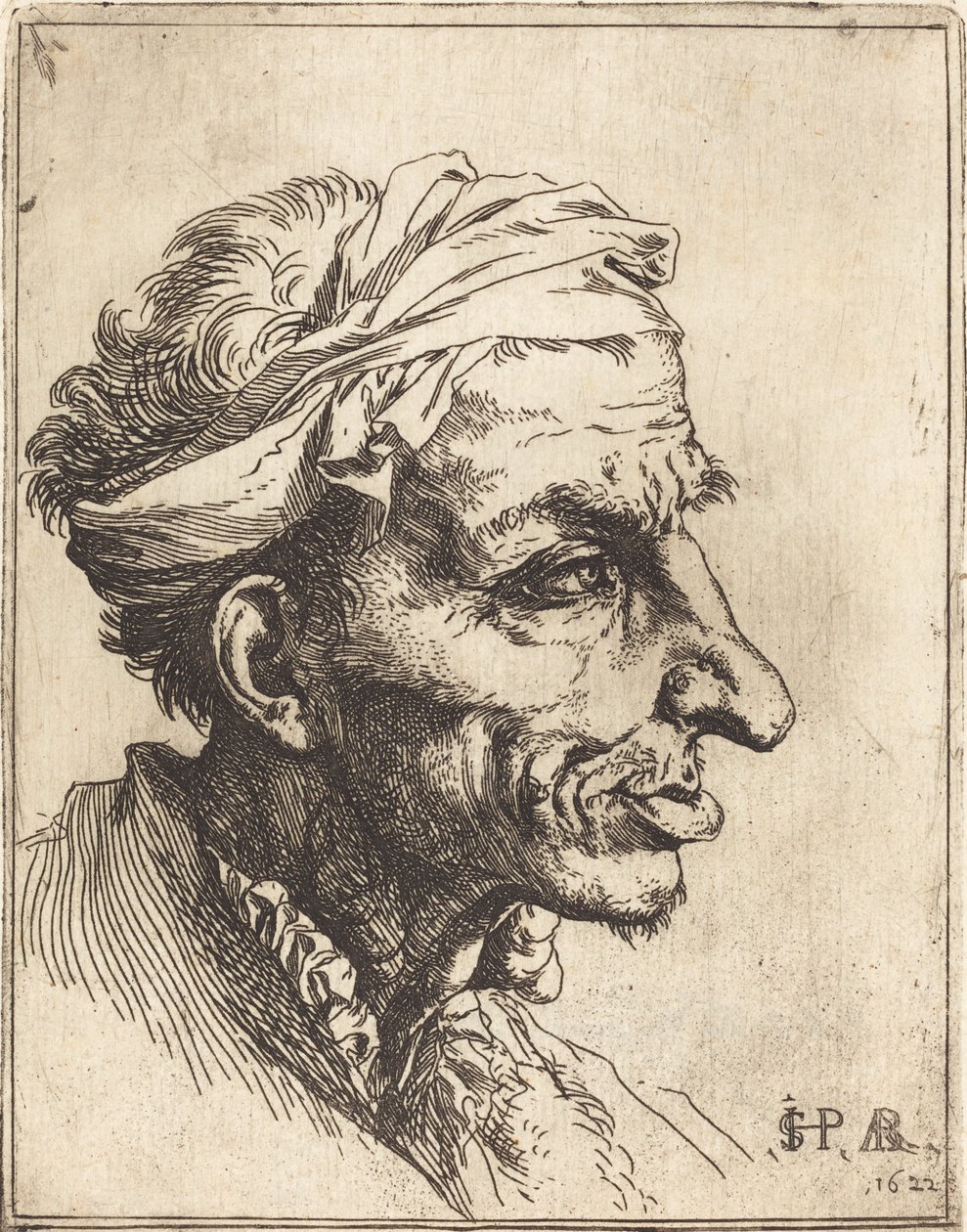 Kleine groteske kop door Jusepe de Ribera