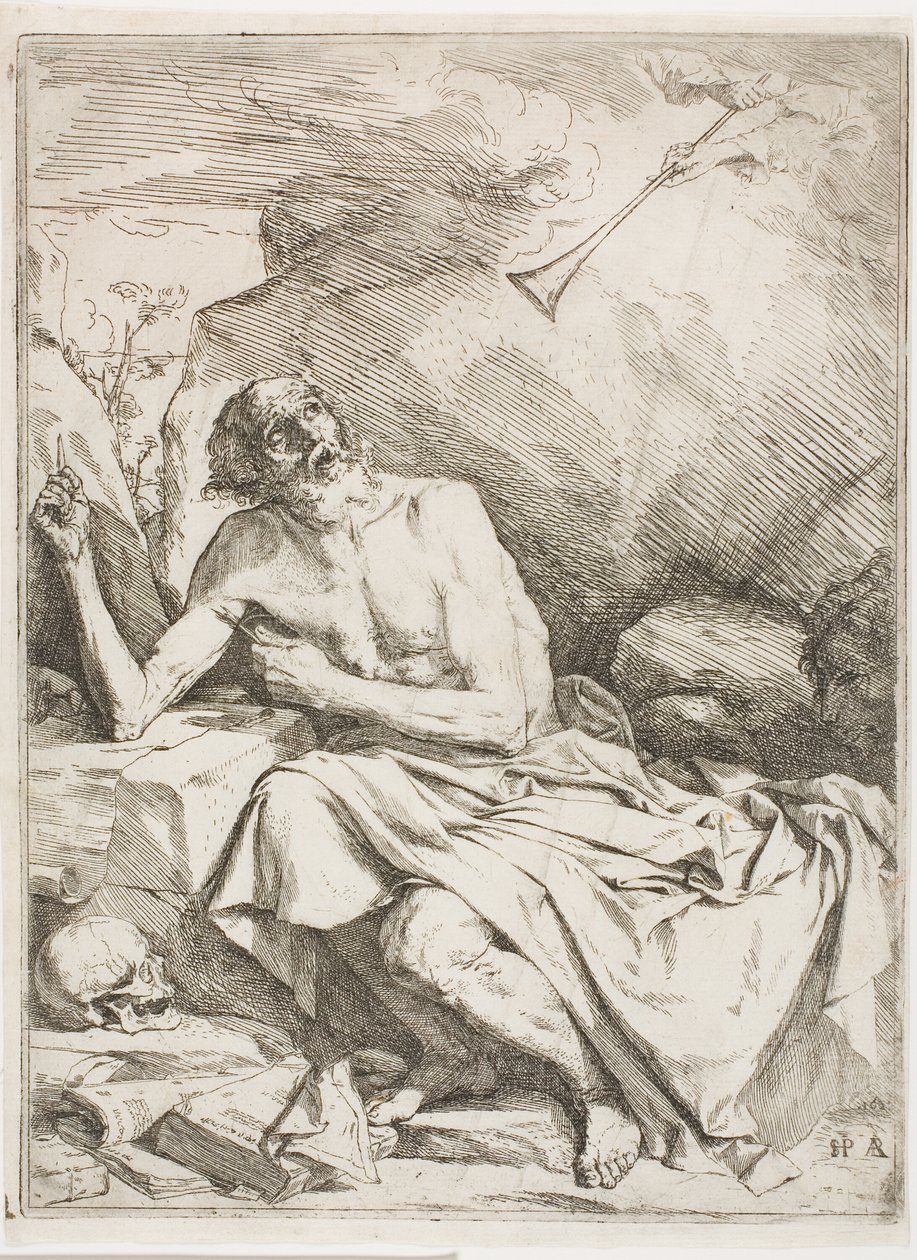 St. Hiëronymus Hoort de Trompet van het Laatste Oordeel door Jusepe de Ribera