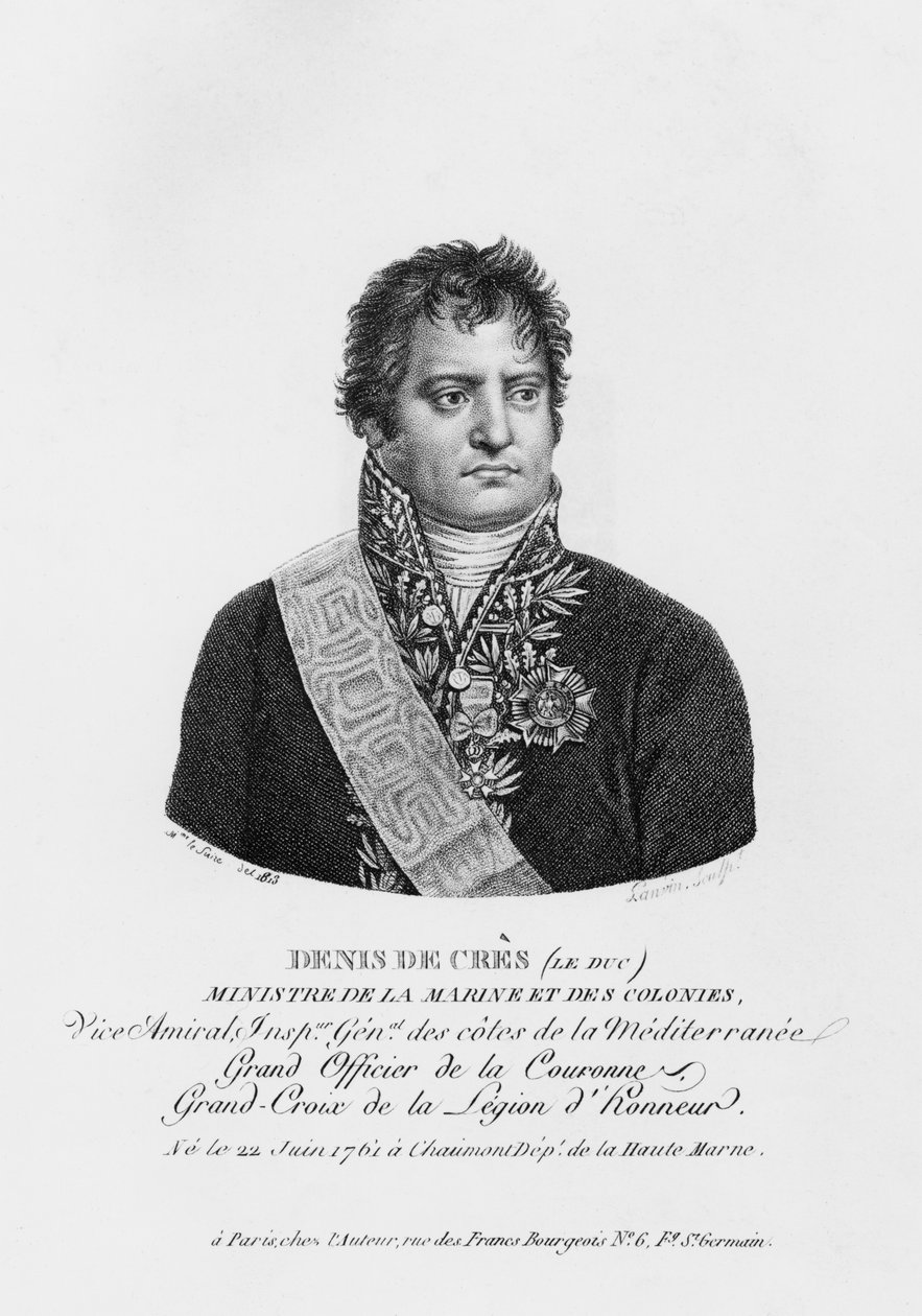 Denis Decres, Minister van Marine en de Koloniën, gegraveerd door Lanvin, 1813 door Justine Le Suire