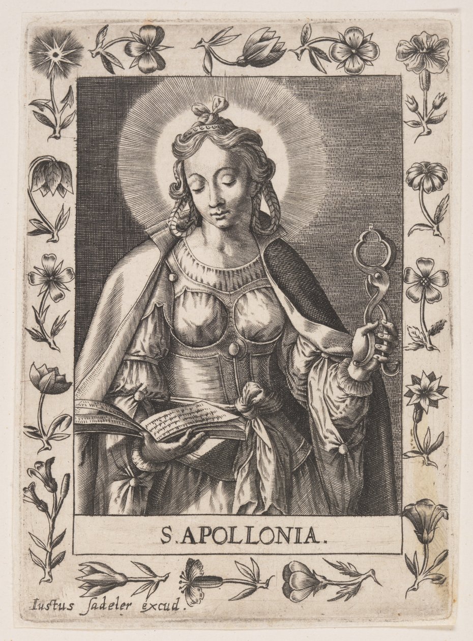 Sint Apollonia door Justus Sadeler