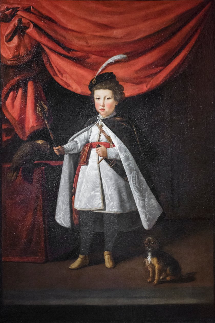 Portret van Leopoldo de Medici als jonge jongen door Justus Sustermans