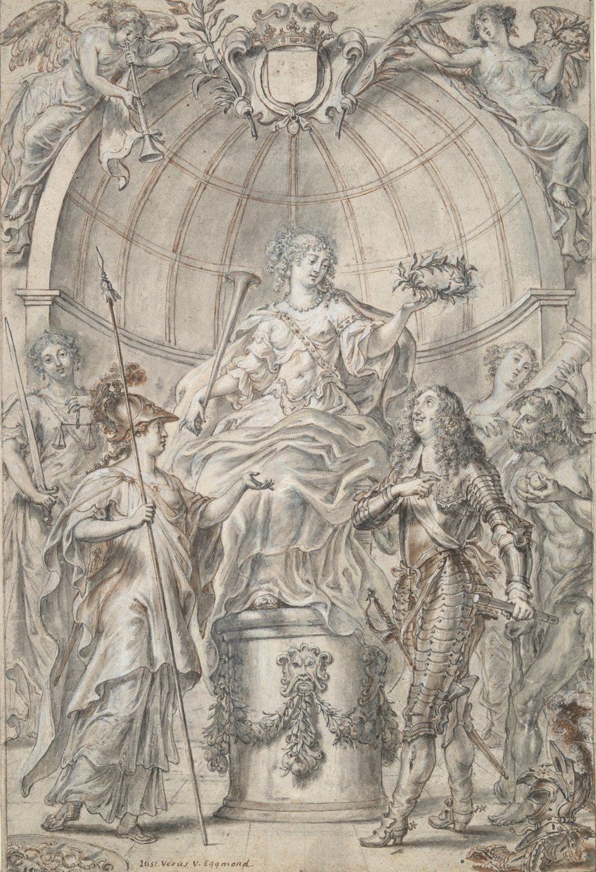 Ontwerp voor een Frontispice [?] door Justus van Egmont