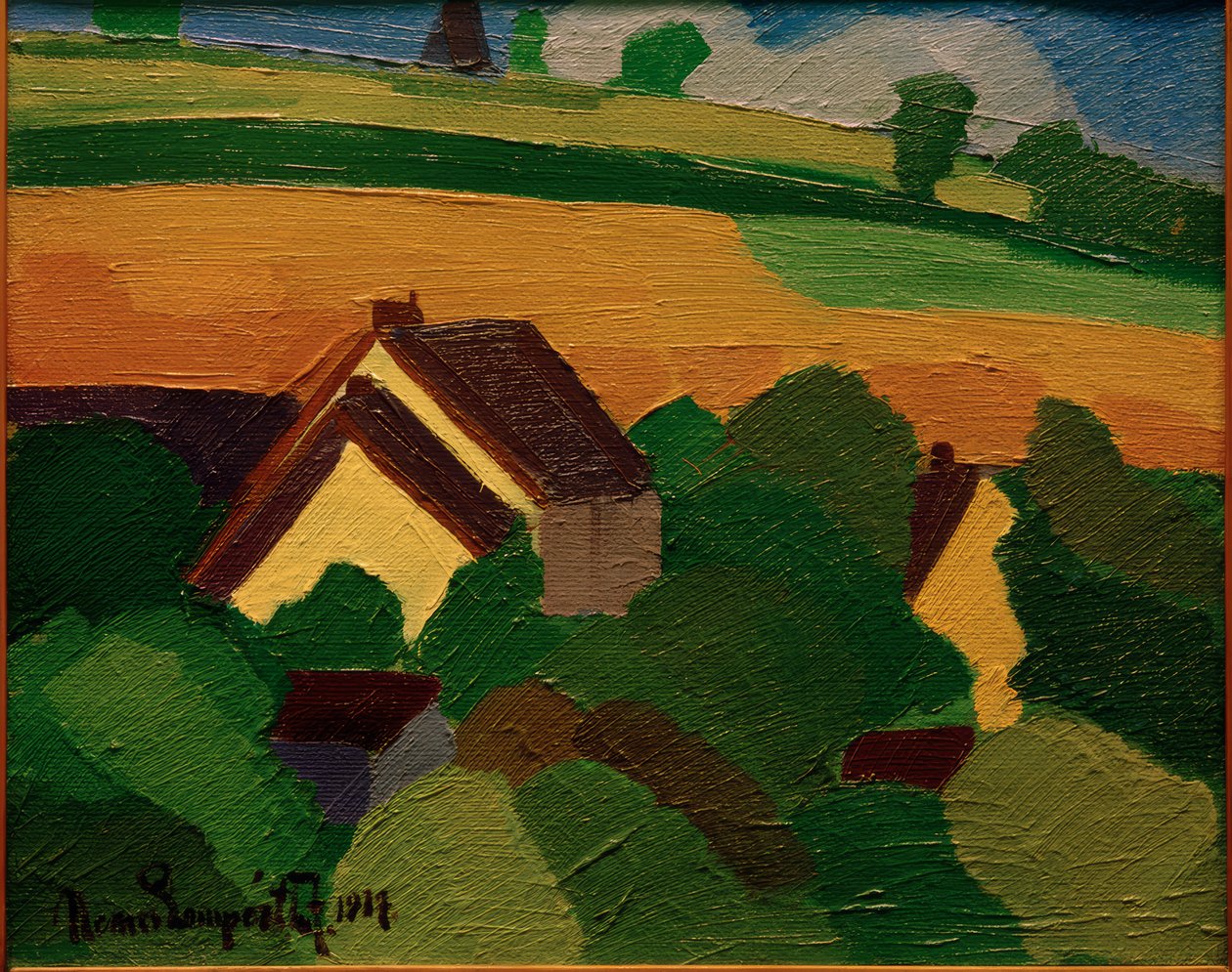 Landschap door József Nemes Lampérth