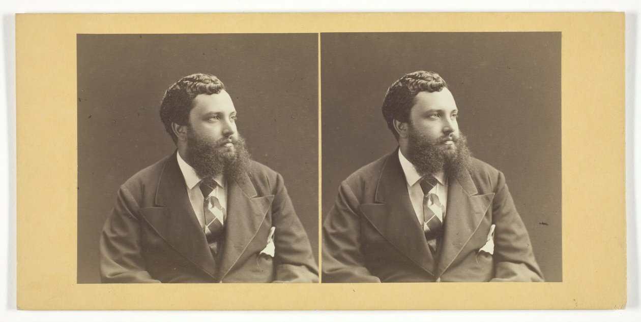 Ongenoemd Portret van een Man, Midden 19e eeuw door K.K. Hof