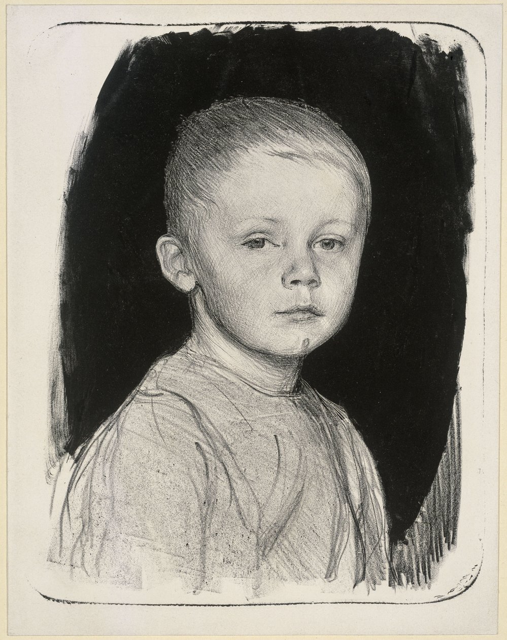 Portret van Hans Kollwitz door Käthe Kollwitz