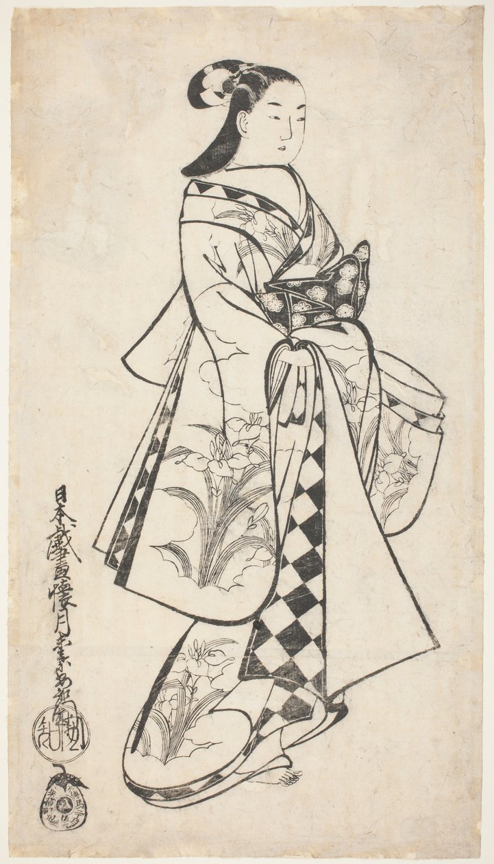 Staande Schoonheid door Kaigetsudo Anchi
