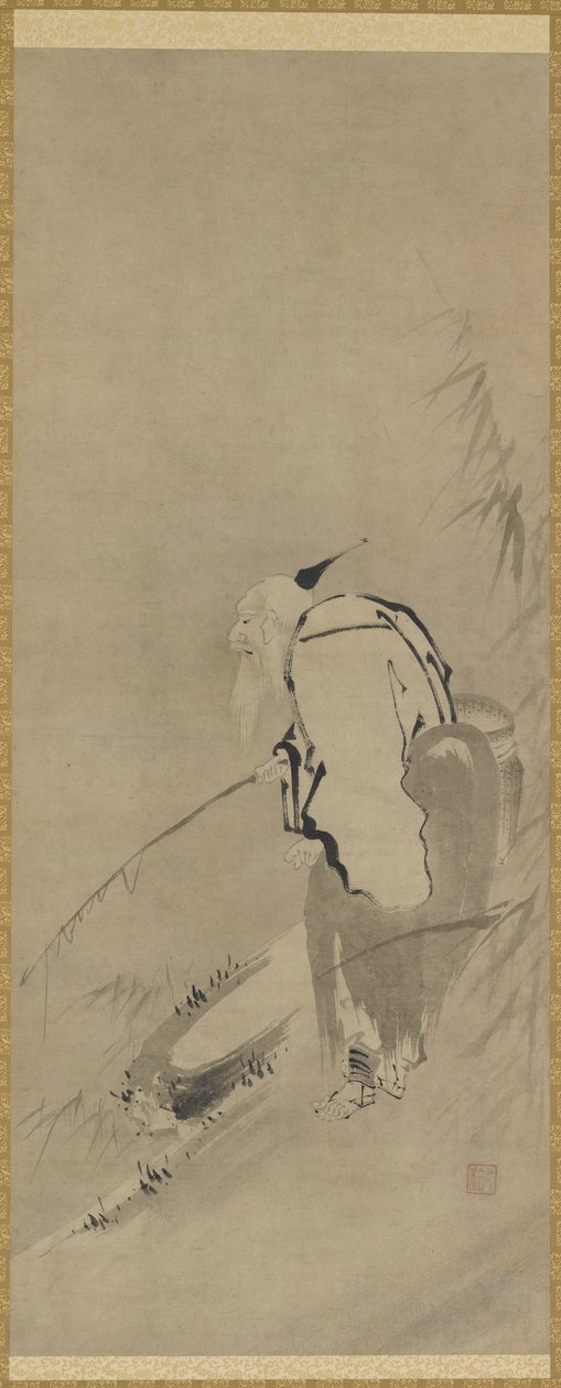 Chiang Tzu-ya aan het Vissen door Kaiho Yusho