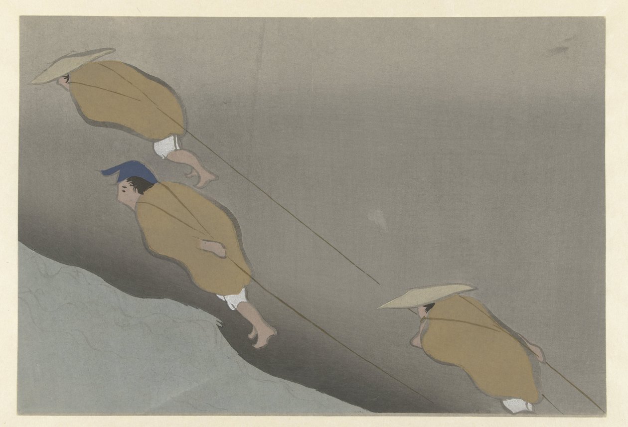 Een boot trekken door Kamisaka Sekka