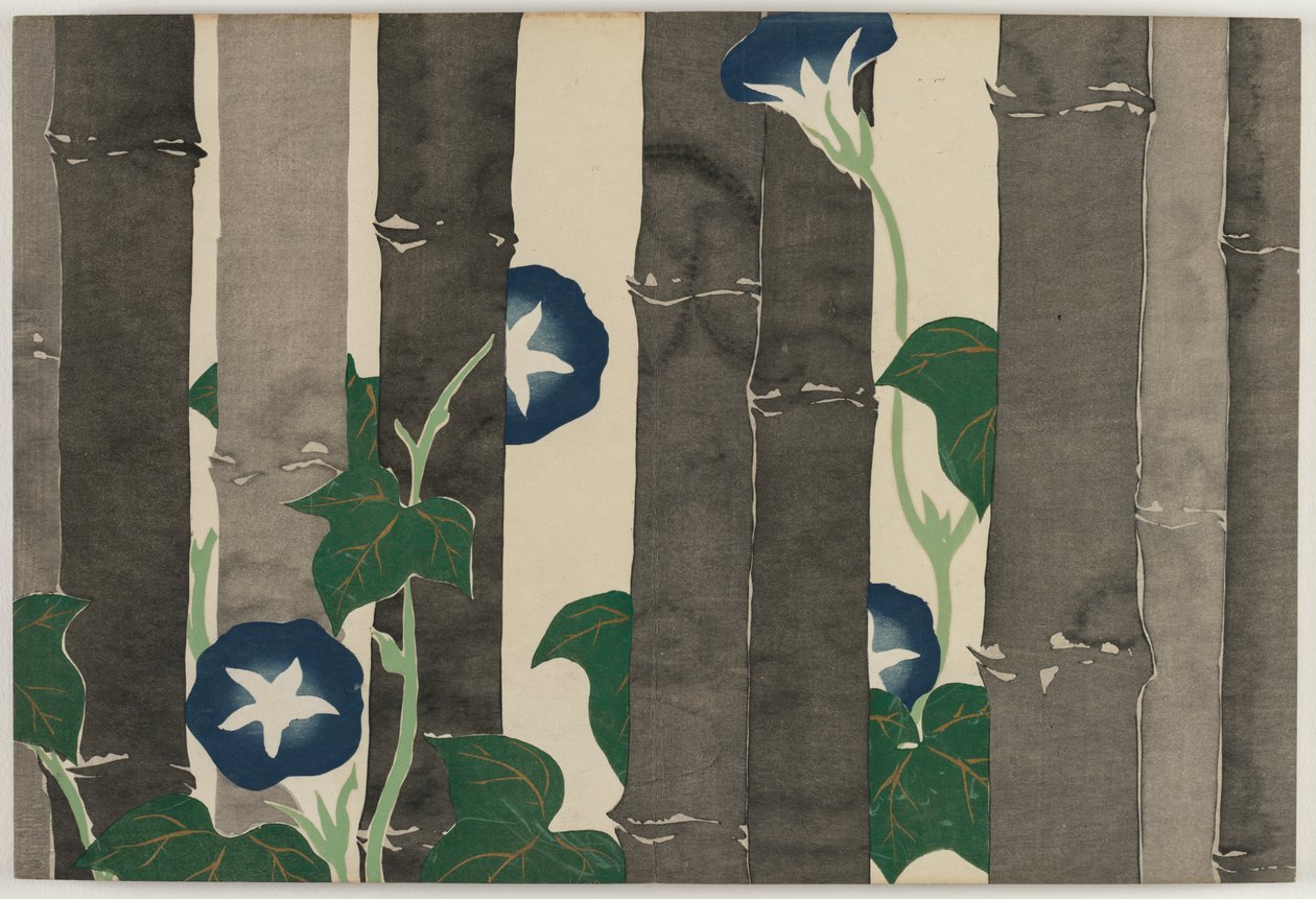 Bloemen van honderd werelden (Momoyogusa): Winde (Asagao) door Kamisaka Sekka