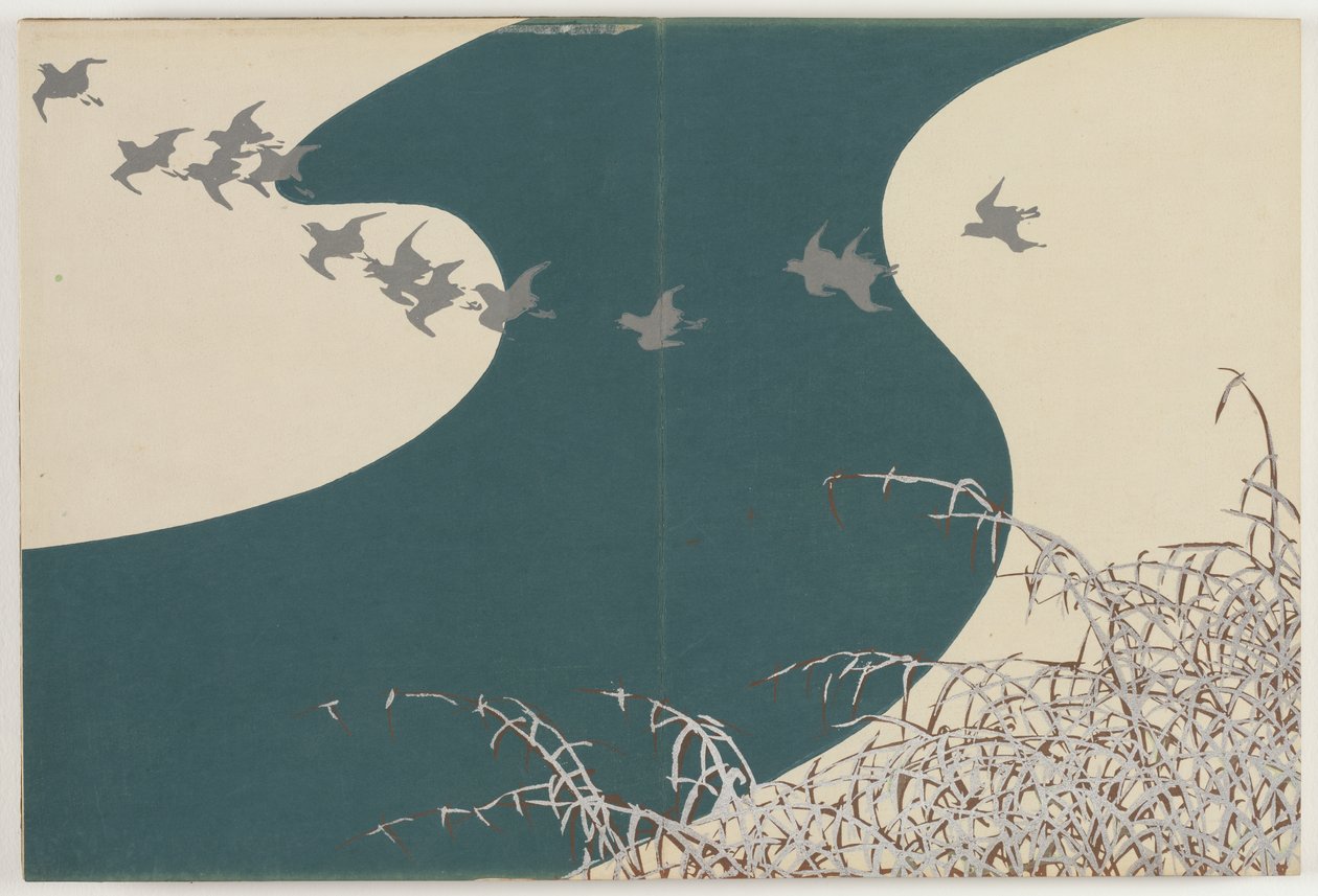 Bloemen van Honderd Werelden: Rivier in de Winter door Kamisaka Sekka