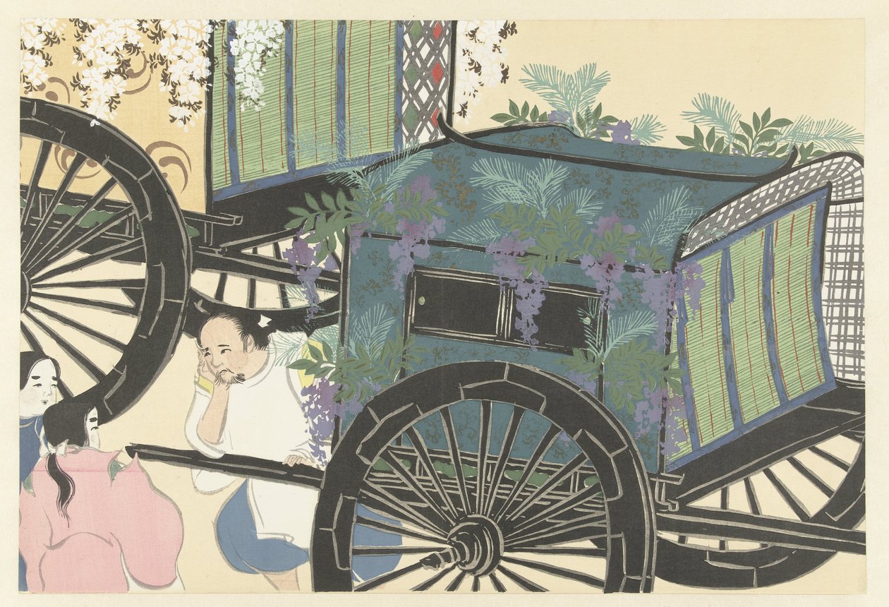 Wisteria (Bloemen van honderd werelden) door Kamisaka Sekka