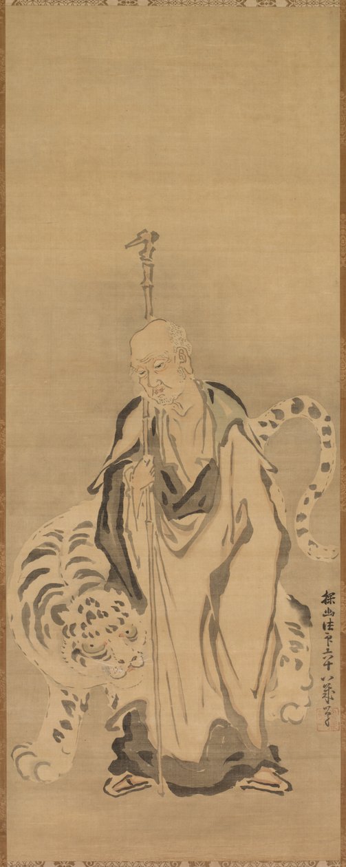 Een Wijze met Tijger door Kanō Tan’yū