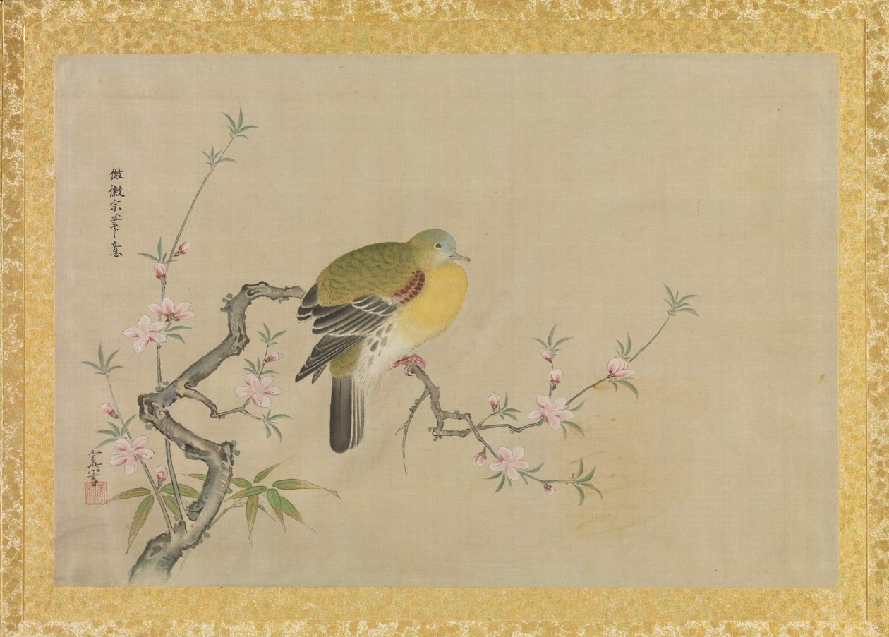 Album met kopieën van Chinese schilderijen, Albumblad door Kano Tsunenobu