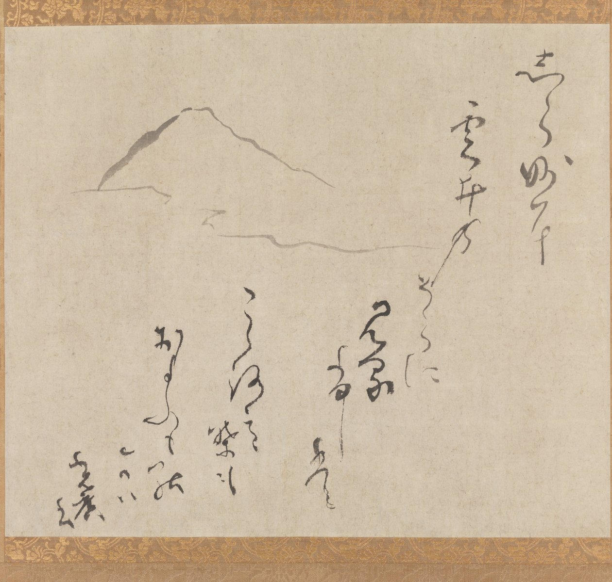 Mt. Fuji, eind 16e-medio 17e eeuw (inkt op papier) door Karasumaru Mitsuhiro