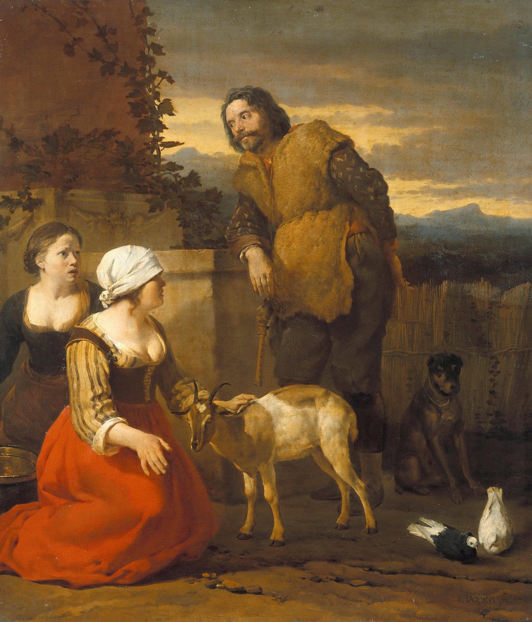 De zieke geit door Karel Dujardin