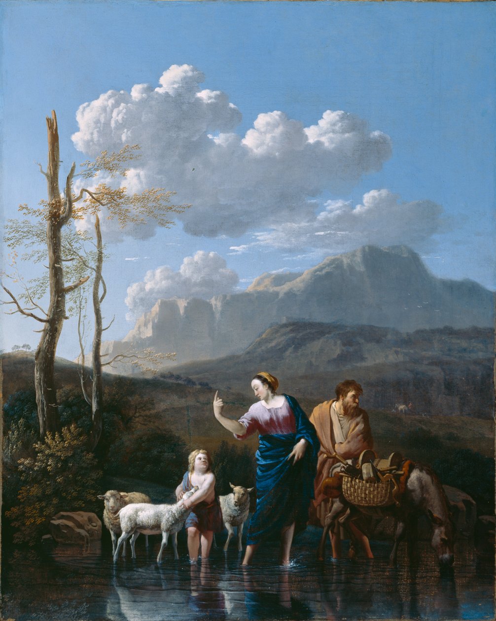 Terugkeer van de Heilige Familie uit Egypte door Karel Dujardin