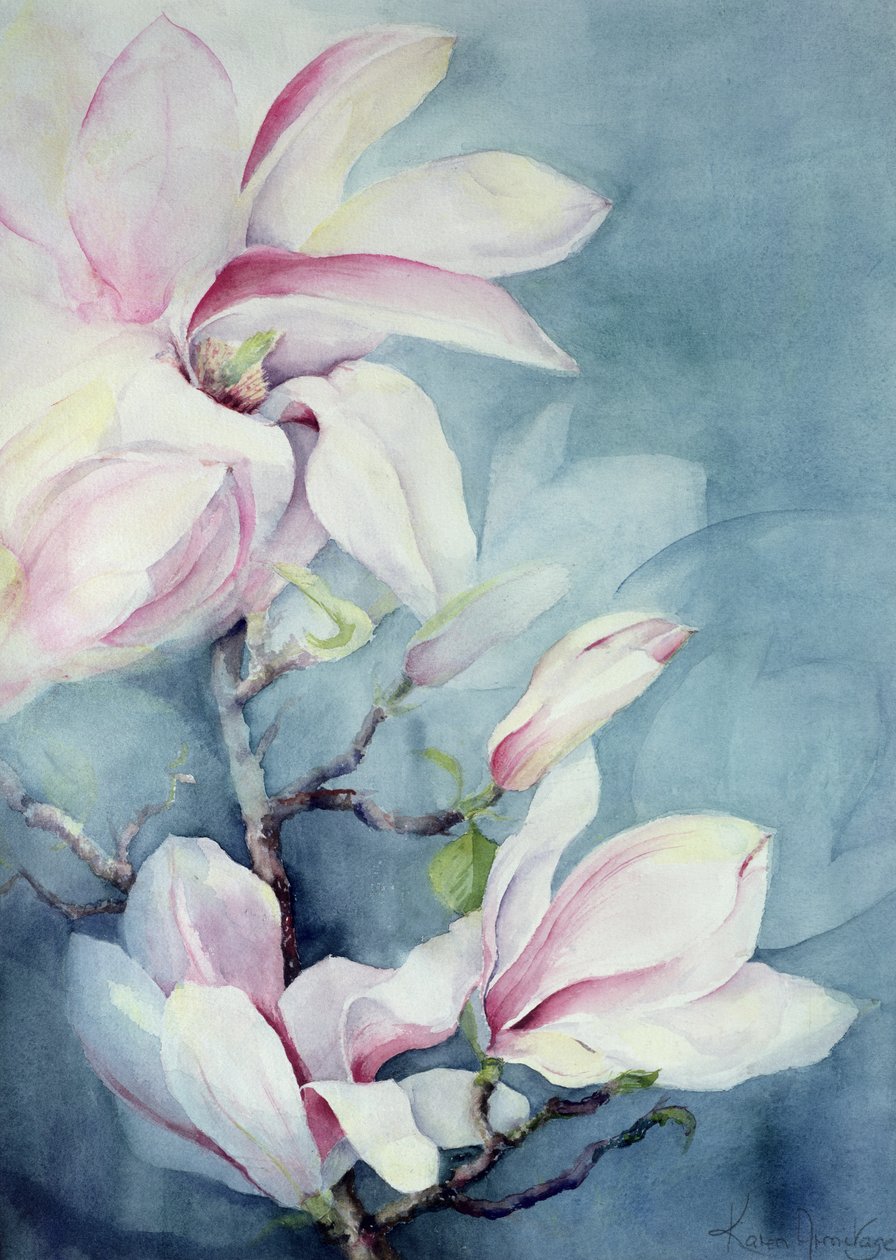 Magnolia Soulangeana (verticaal) door Karen Armitage