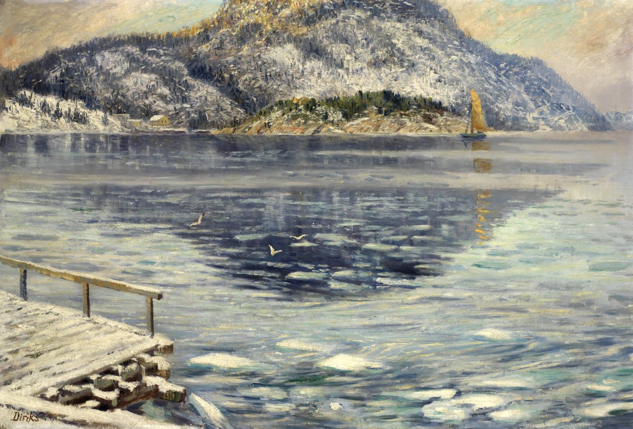 IJslandschap door Karl Edvard Diriks