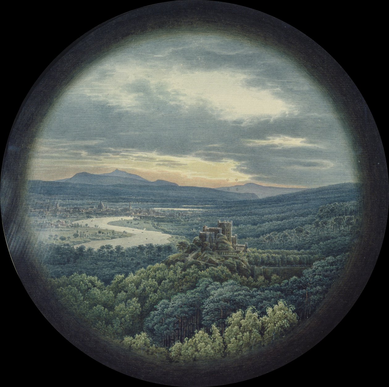Uitzicht op Dresden door Karl Friedrich Schinkel