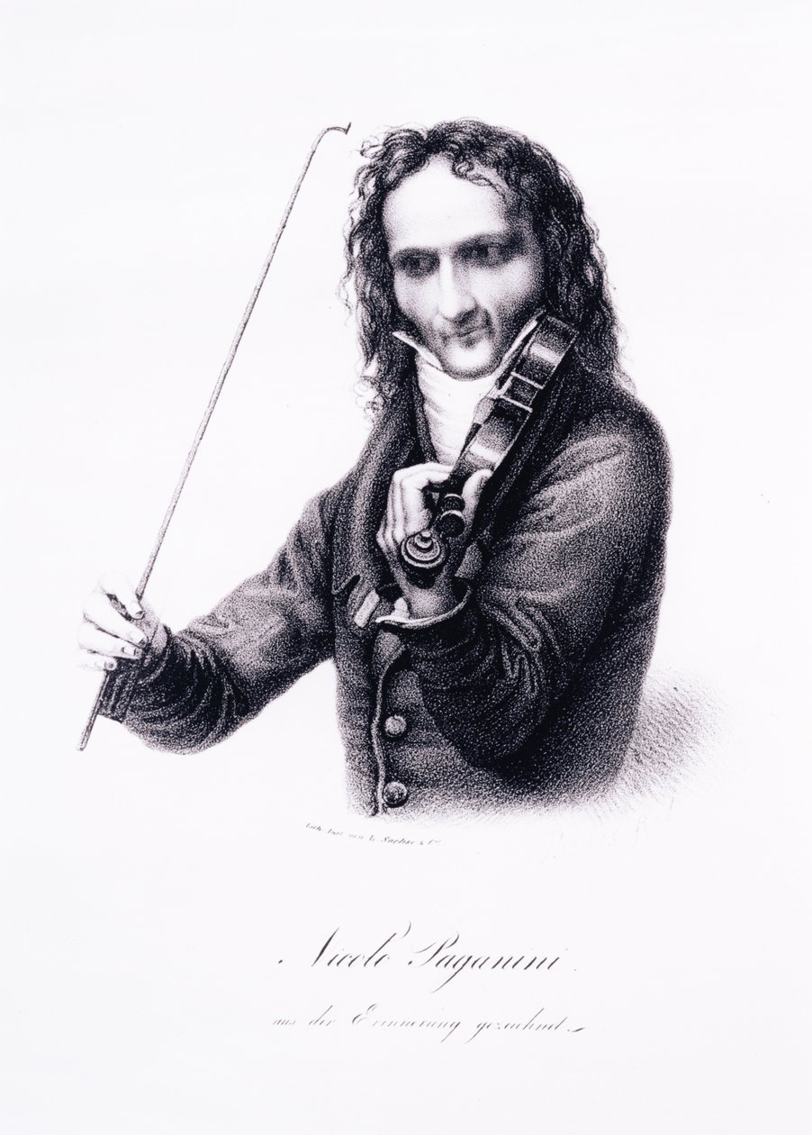 Portret van Niccolo Paganini, Italiaanse violist door Karl Joseph Begas