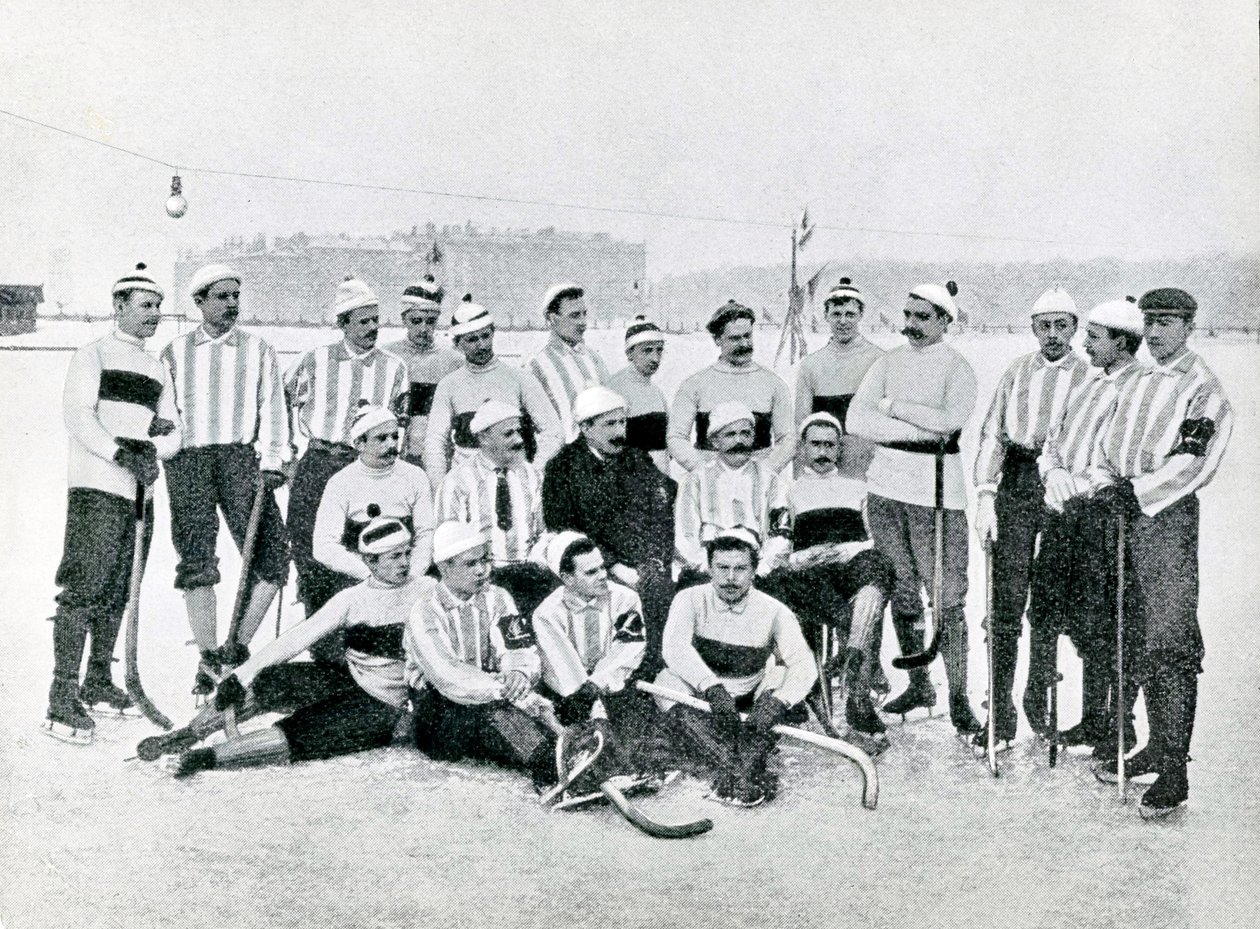 IJshockeyteam in Sint-Petersburg, 1900s door Karl Karlovich Bulla
