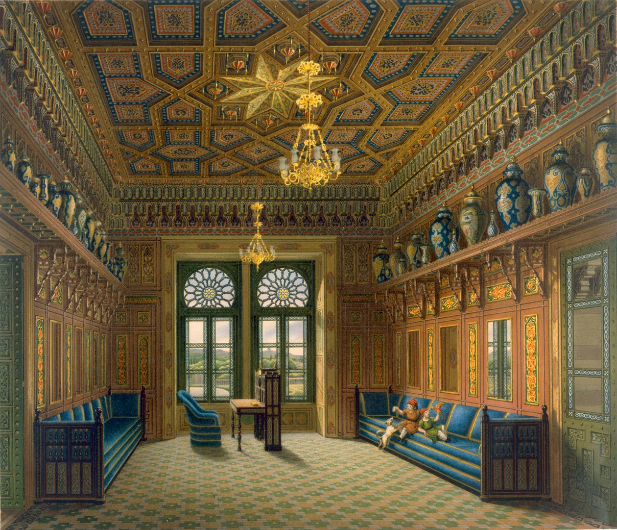 Ontwerp voor de Grote Ontvangstruimte, 1837 door Karl Ludwig Wilhelm Zanth