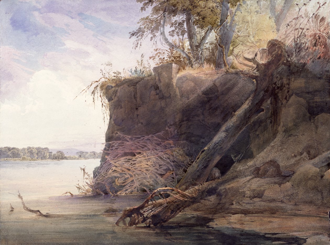 Bever Lodge aan de Missouri door Karl Bodmer