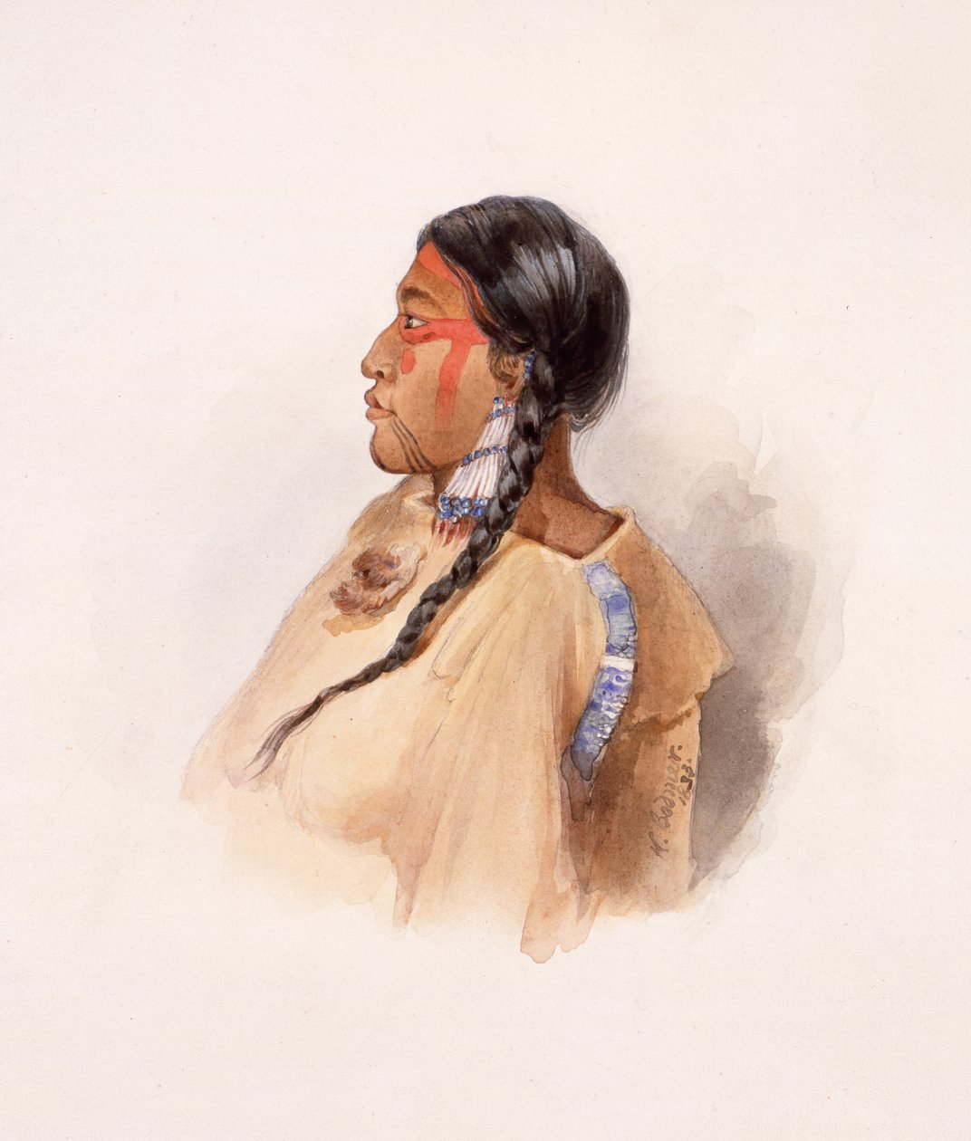 Cree vrouw door Karl Bodmer
