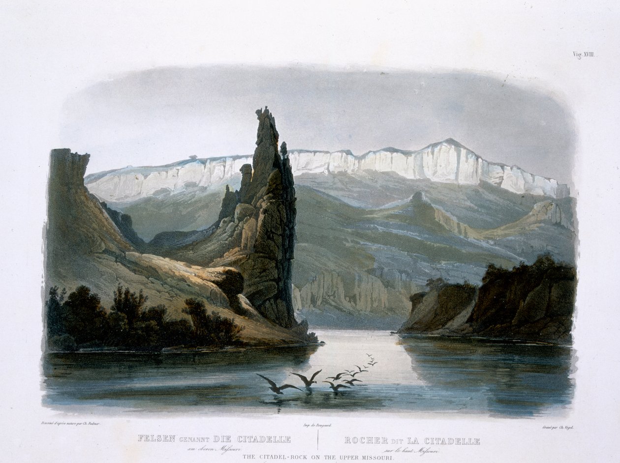 De Citadel Rock aan de Upper Missouri, plaat 18 uit Volume 1 van 